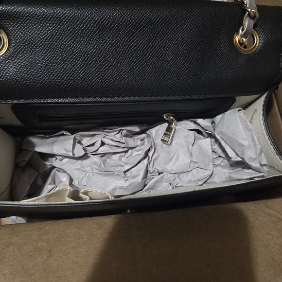 Bebe Monogram Black and Gray Shoulder Bag - Picture 5 of 8